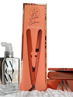 NEW Bundle Hauteness 2 in 1 Ceramic Flat Iron & Colorwow Dream Coat